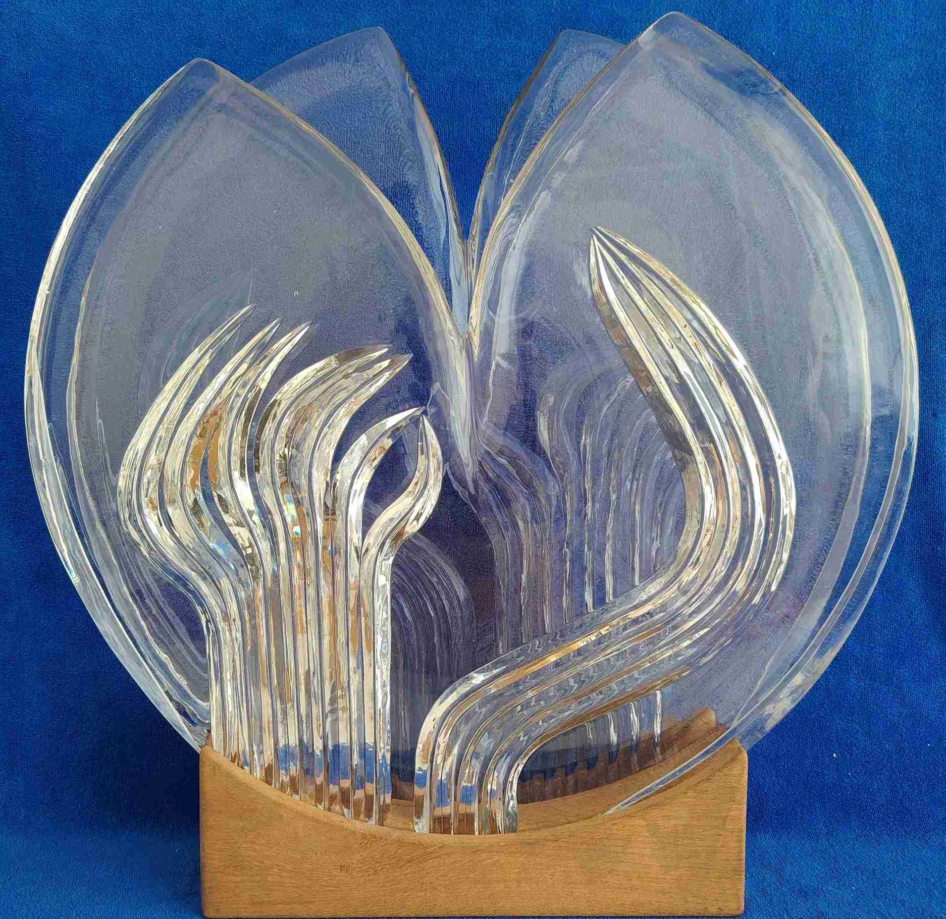 KVĚT pr 44 cm broušený křišťál - BLOOM dia 44 cm cut crystal