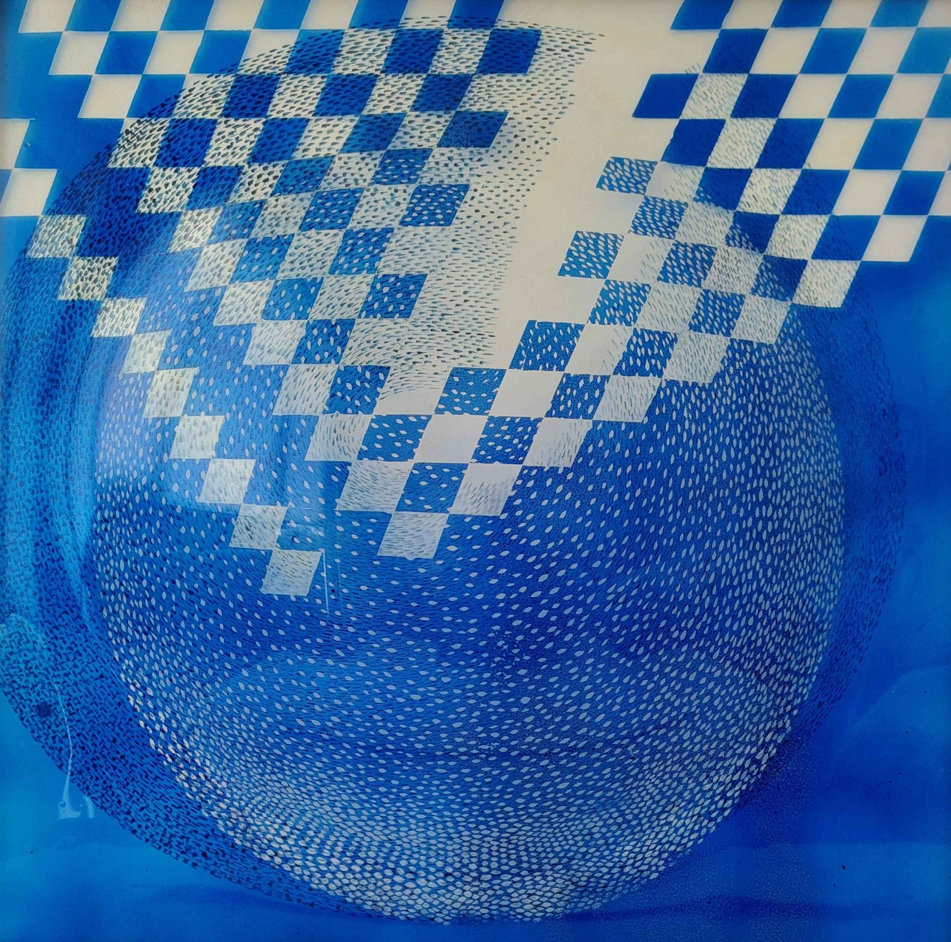 INTENCE UMĚŘENOSTI S6 sklo 80x80 cm - INTENTION RESTRAINT S6 glass 80x80