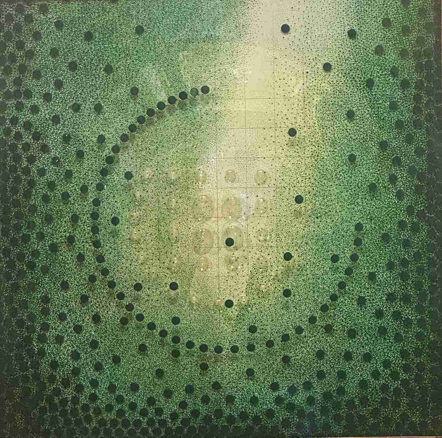 INTENCE UMĚŘENOSTI S5 sklo 80x80 cm - INTENTION RESTRAINT glass 80x80 cm