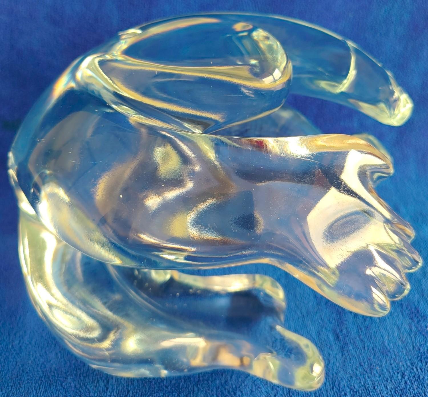 SEDÍCÍ POSTAVA 23x21x20 cm broušený křišťál - SITTING FIGURE 23x21x20 cm cut crystal