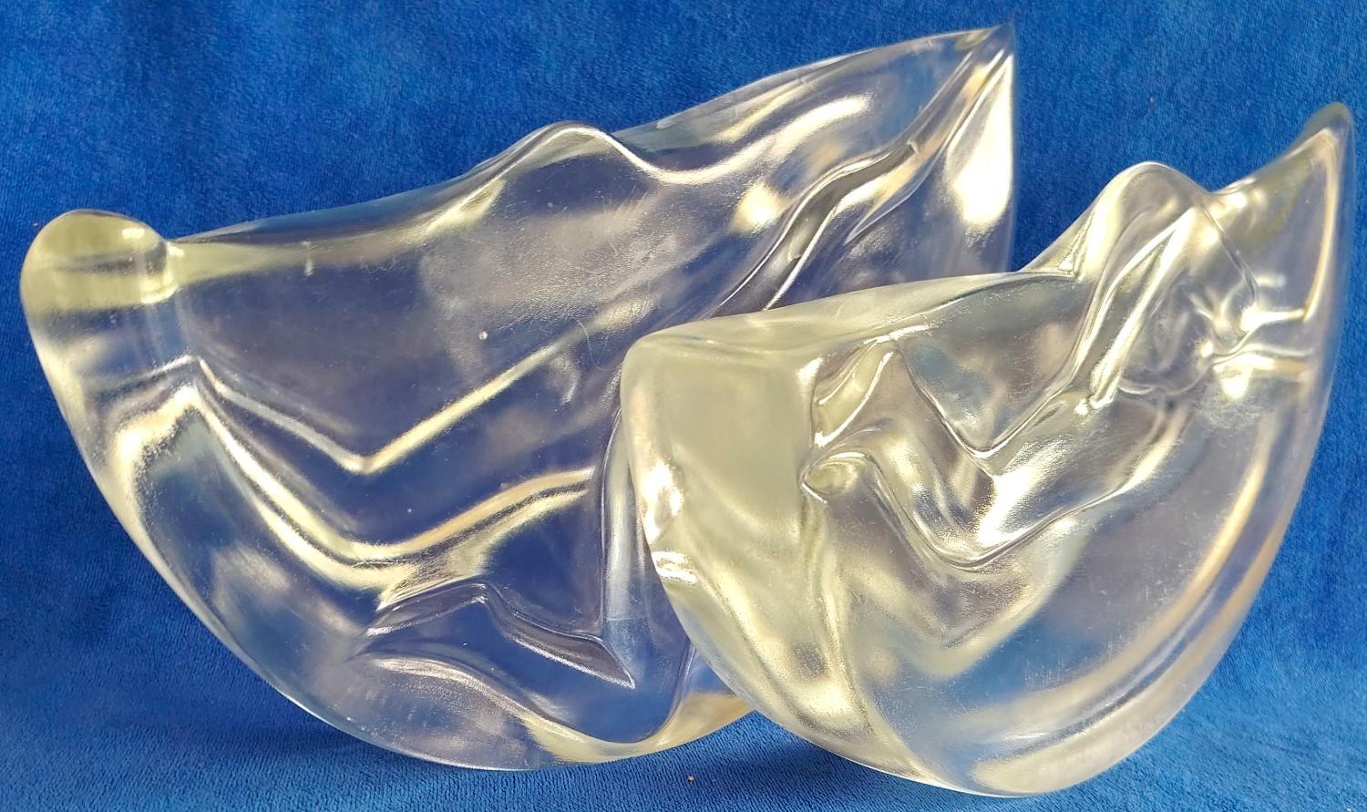 PLAVÁNÍ 34x21 cm broušený křišťál - SWIMMING 34x20 cm cut crystal