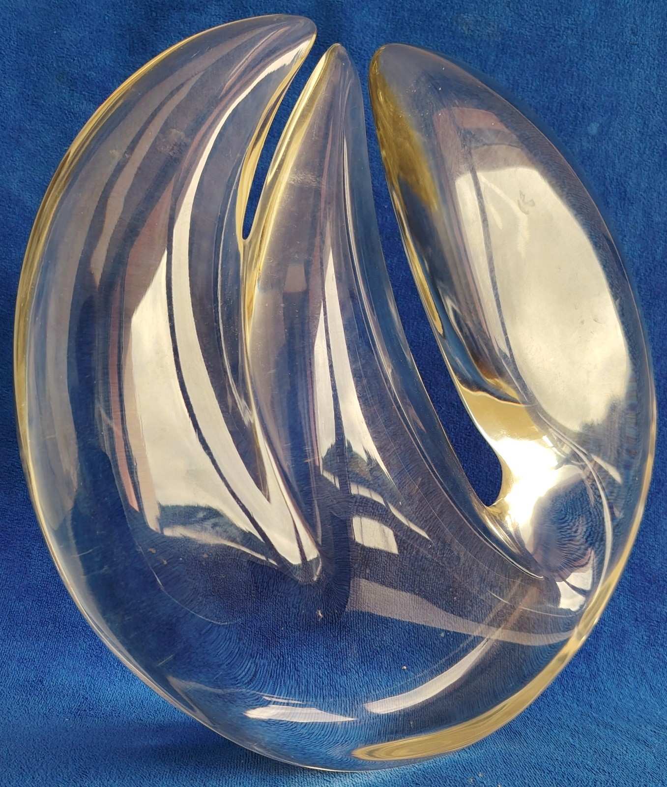 VLNY pr 33 cm broušený křišťál - WAVES dia 33 cm cut crystal