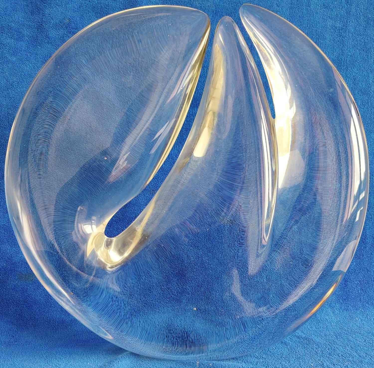 VLNY pr 33 cm broušený křišťál - WAVES dia 33 cm cut crystal