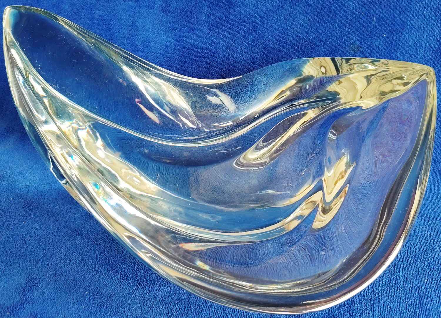 VLNA 32x22x14 cm broušený křišťál - WAVE 32x22x14 cm cut crystal